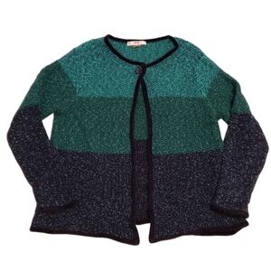 Alia Textured Knit Colour Block Cardigan